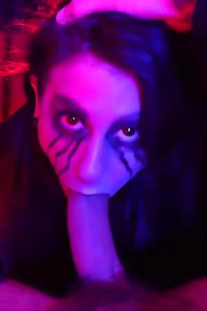 Joanna Angel Wearing A Mask And Looking Sinister