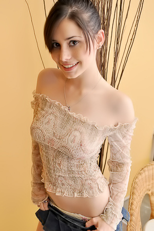 Relaxing in a short skirt