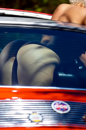 Amalie Olufsen Lures With Lingerie In The Backseat
